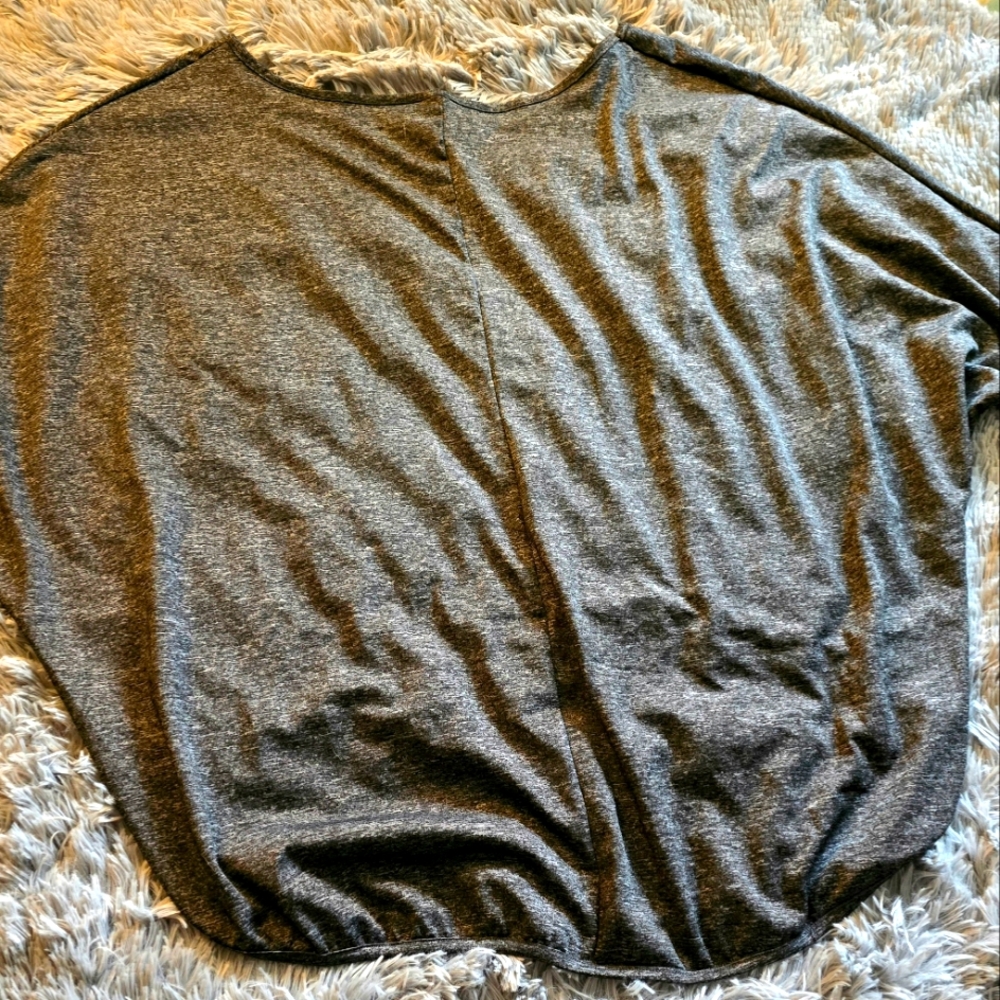 Oversized, Off-The-Shoulder Sweater in Charcoal Grey